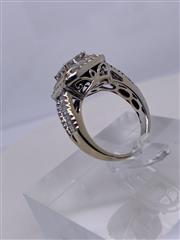 Lady's Diamond Cluster Ring 96 Diamonds 1.80 Carat T.W. 14K White Gold 6.1g